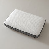 Memory foam pillow with herringbone contrast shell