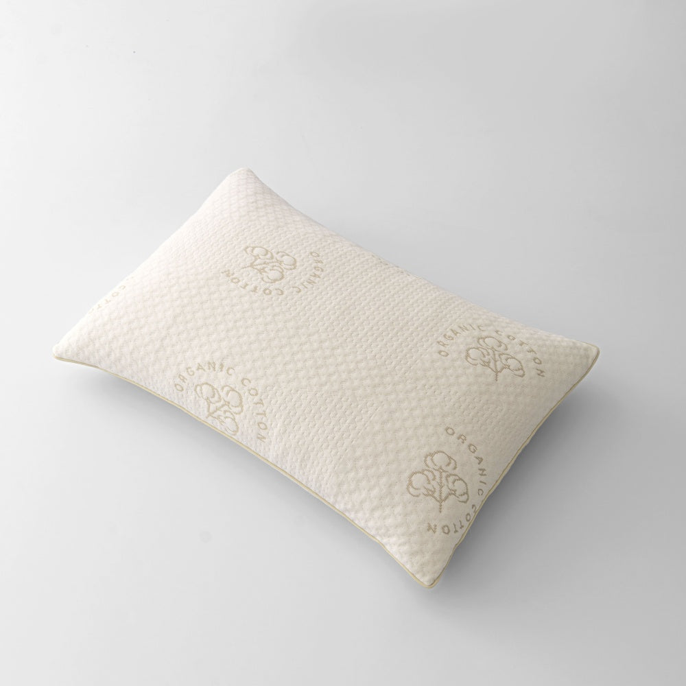 Organic cotton shredded memory foam pillow