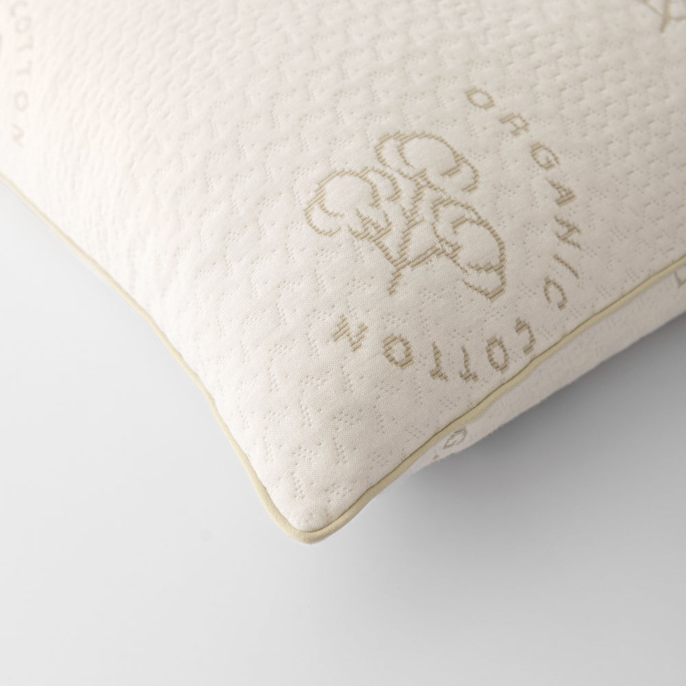 Organic cotton shredded memory foam pillow