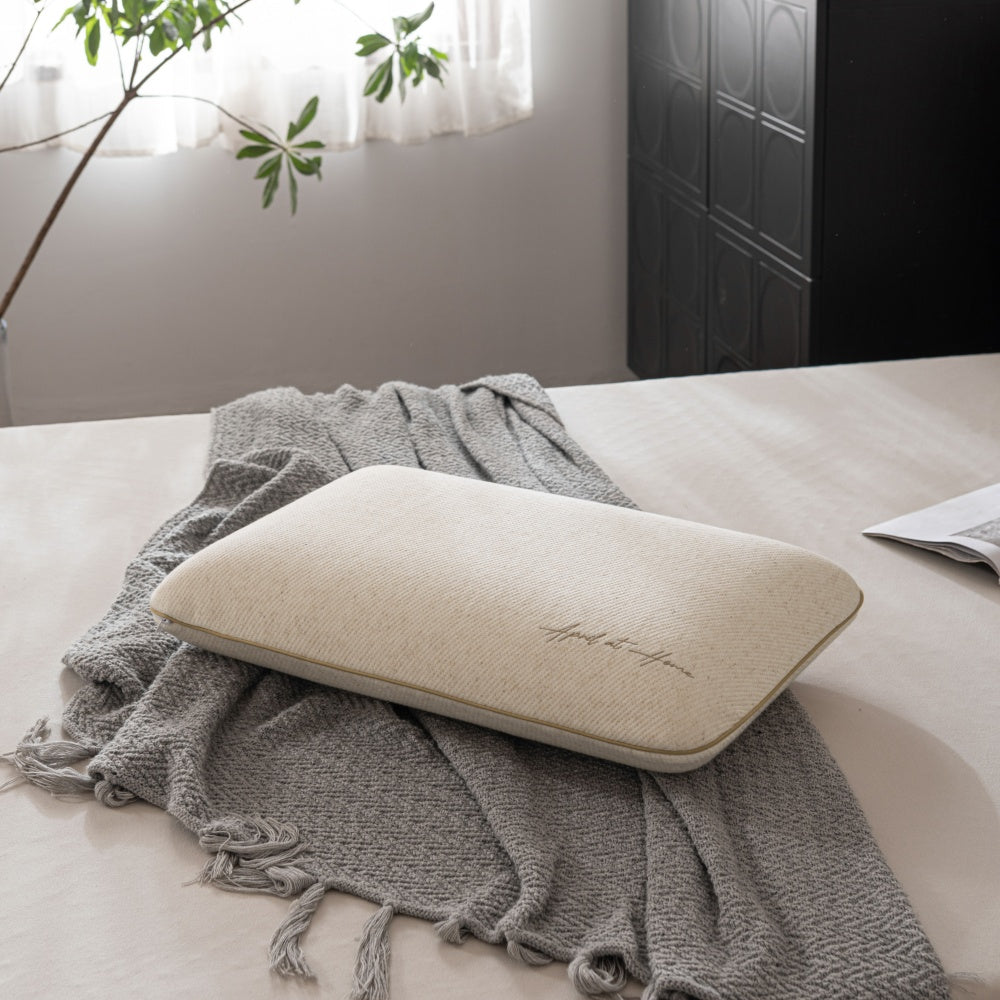 Linen memory foam pillow