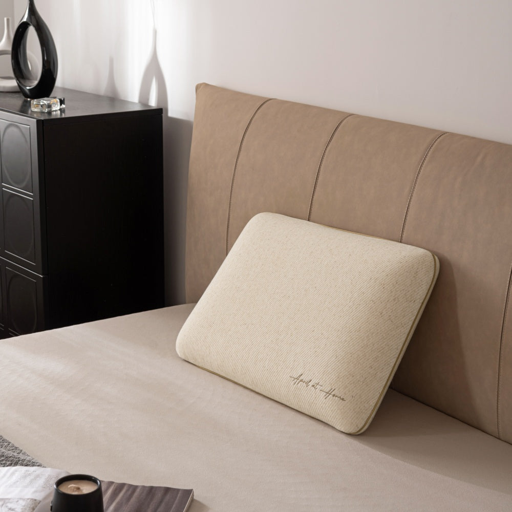 Linen memory foam pillow