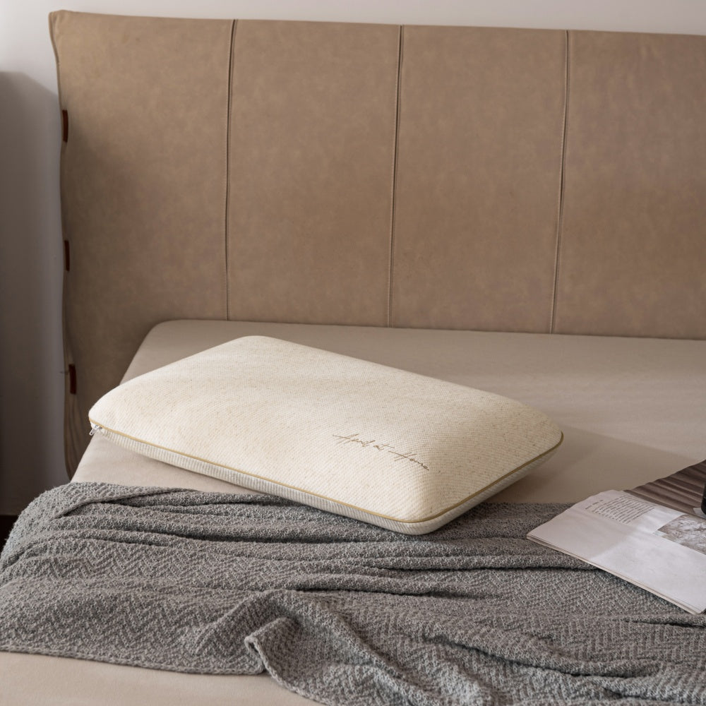 Linen memory foam pillow
