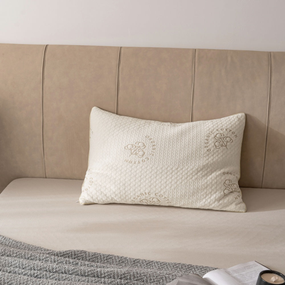 Organic cotton shredded memory foam pillow